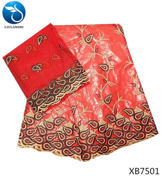 

liulanzhi bazin fabrics 2018 germany quality bazin fabric guinea brocade with french lace head scarft for wedding 7yards xb75, Black;white