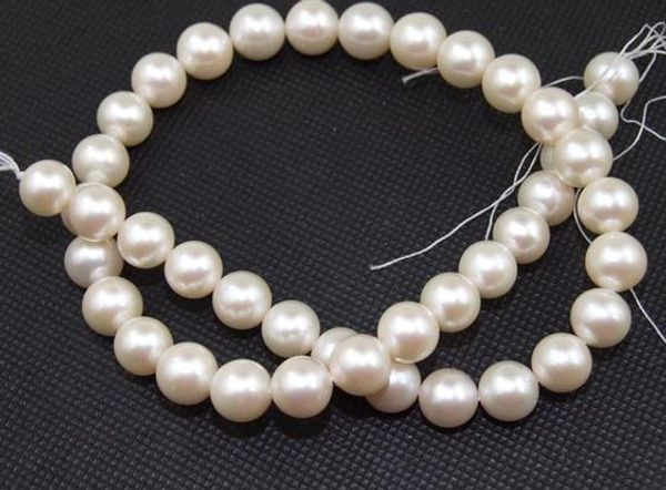 

loose pearl jewellery,potato round 10-11mm white freshwater pearls loose beads