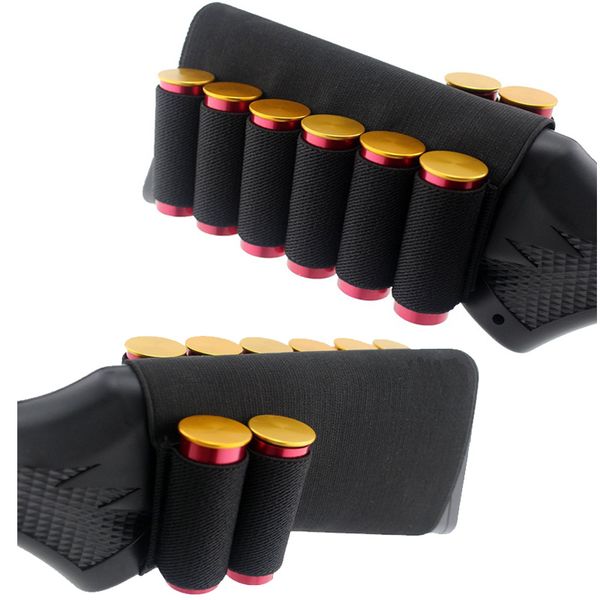 Shooting Gear Magazine Pack Mag bag Pouch Cartucce Holder Munizioni Ricarica Tactical Buttstock Cover con 8 pezzi Munizioni Shell Carrier NO17-019