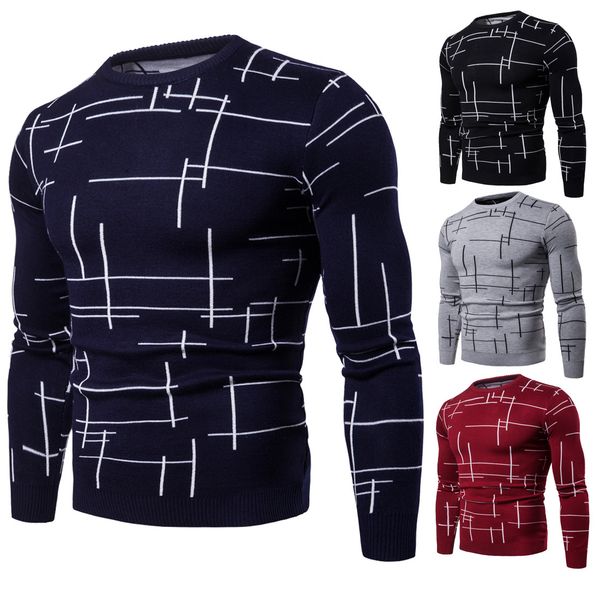 

осень новый мужской свитер набор шею британский модный бутик пятно вязание кардиган -53, White;black