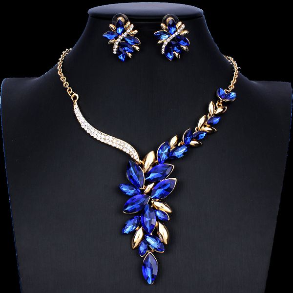 

jiayijiaduo bridal jewellery sets for women wedding jewellery sets crystal necklaces earrings dresses accessories gifts new, Slivery;golden