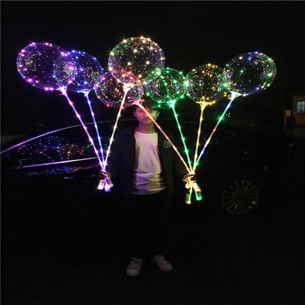 

new bobo ball wave led line string balloon light with battery for christmas halloween wedding party home decoration circular