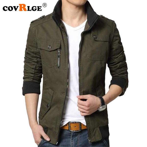 

covrlge men's cotton jackets 2018 new fashion solid stand-collar male jacket coat casual mens outerwear clothing mwj118, Black;brown