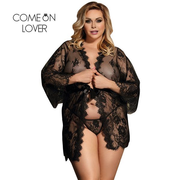 Comeonlover Porn Women'S Sexy Lingerie Black White Lace Christmas Lingerie  Long Sleeve Sexy Lace Night Dress Sleepwear Lingerie D18110801 Cheap ...