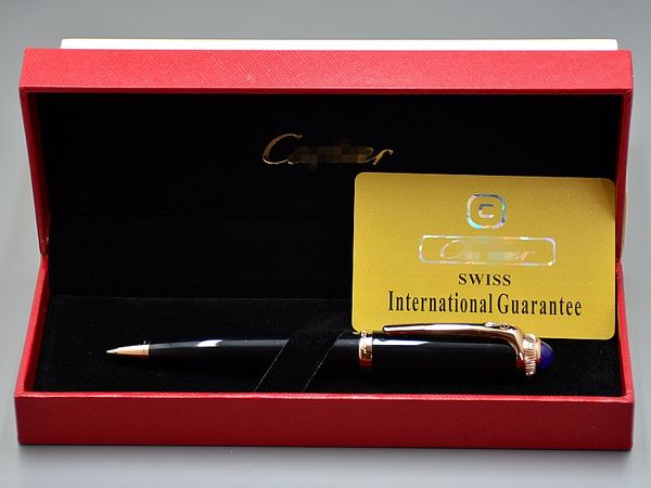 

Luxury Box packaging - AA High quality Cartler Brands Black / Silver Metal Ballpoint pen stationery school office supplies As Christmas Gift