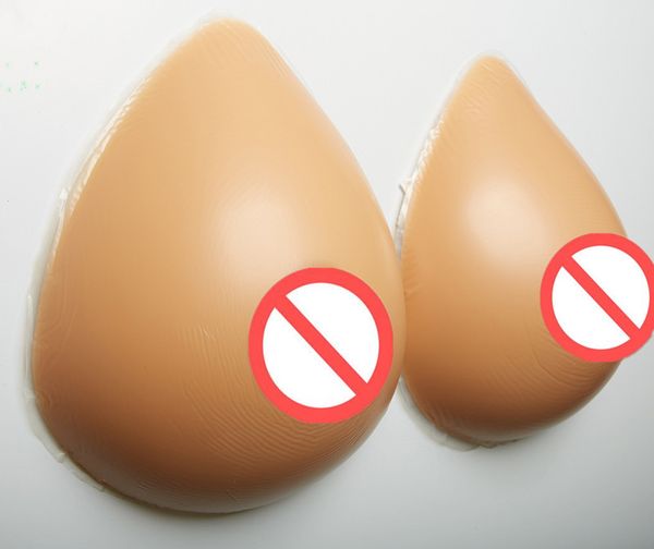 Due colori Shemale Crossdresser Sexy forma artificiale del seno falso Silicone medico Tette finte Tette Inserto reggiseno