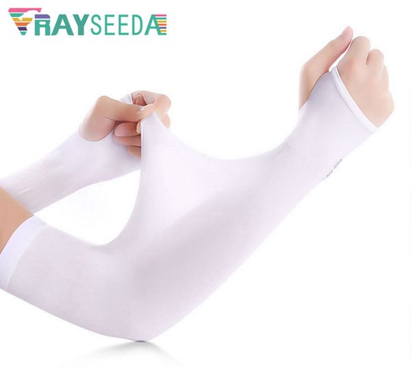 

1 pair cooling anti-uv sun protection arm sleeves women girls summer running riding arm cover for cycling golf sports guards, Black