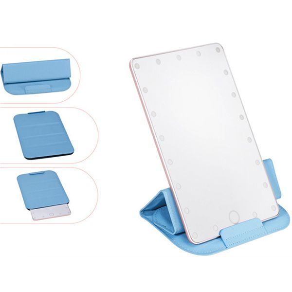 

lighted makeup mirror vanity mirror with lights, touch-screen dimming, portable high definition clarity cosmetic light up magn