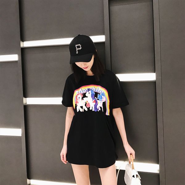 2019 High Quality Crew Neck Pony Cartoon T Shirts For Men And Women Hip Hop Short Sleeve Tee Shirts Summer Street Style Swag Clothes From