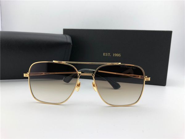 

square pilot sunglasses gold brown gradient lens sonnenbrille occhiali da sole mens sunglasses glasses shades new with case, White;black