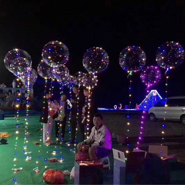 

Светодиодный свет Прозрачный 3 метра bobo Воздушные шары Мигает Свадебные украшени