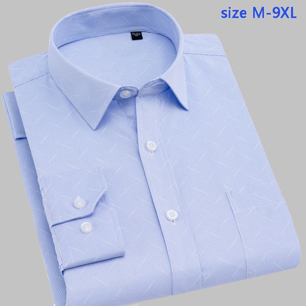 

new arrival fashion srping autumn long sleeve dress shirts male tide casual flannel breasted super large plus size  -8xl 9xl, White;black