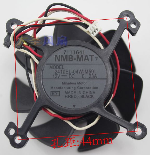 Original NMB 2410EL-04W-M59 12 V 0.23A 3-line projetor ventilador de refrigeração