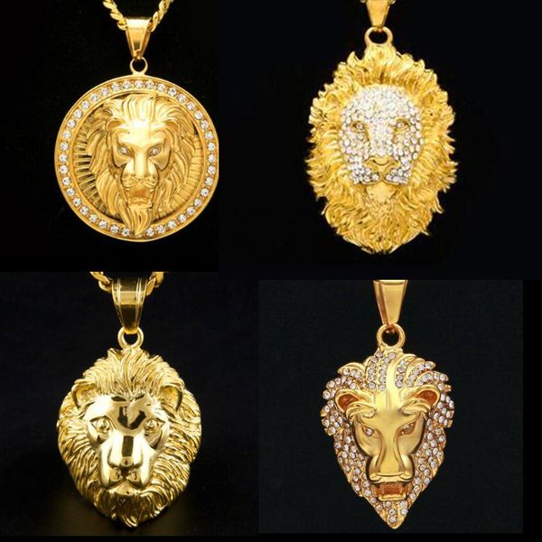 

Ice Out Хип-Хоп Львиная Голова Ожерелье Для Мужчин Женщин Дизайн Бренда Bling CZ Хип-Хоп