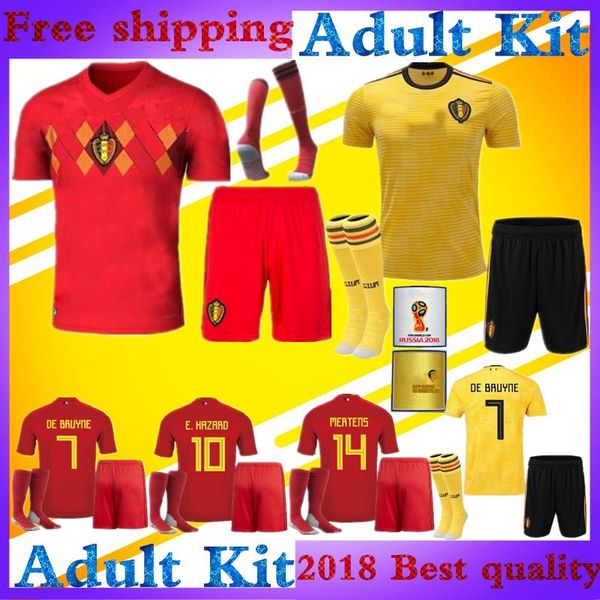 

Kit 2018 world cup lukaku belgium occer jer ey 2019 home red away yellow fellaini e hazard kompany de bruyne belgian football hirt