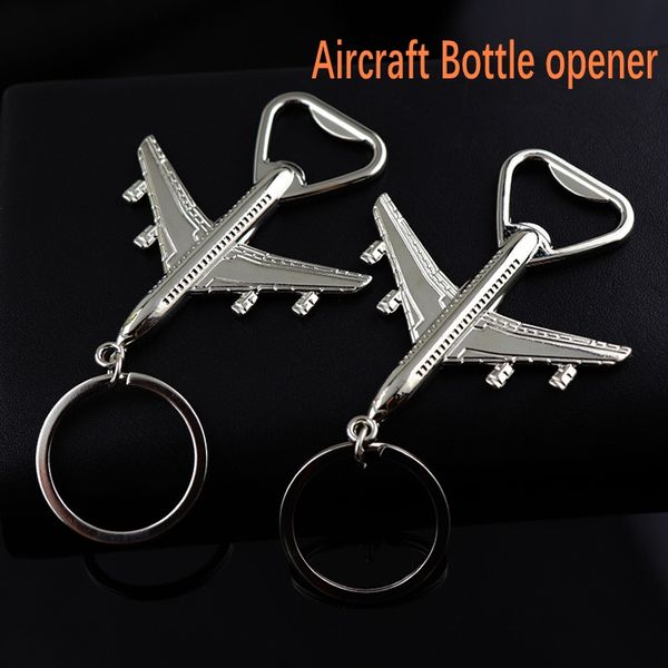 

High Grade Helicopter Airliner Combat Aircraft Airplane Keychain Beer Bottle Opener Keyring Bar Tool Party Favor Wedding Gift Free DHL H843R