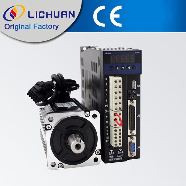 

горячая продажа для 0.75 квт 2.39 н * м питание: одна фаза, 220 в серводвигатель переменного тока 80мм lcmt-07l02-80m02430 +в2 привод сервоп