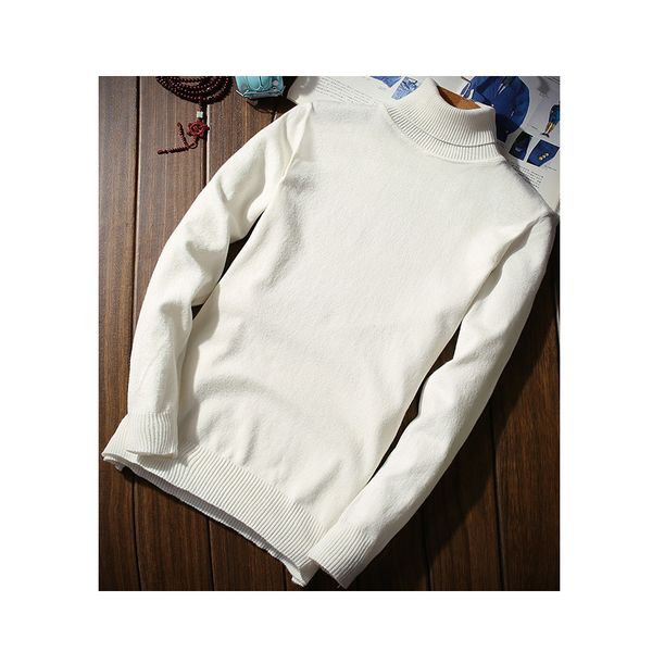 

2017 new autumn mens sweaters casual male's black solid knitwear slim fit brand clothing sweater, White;black