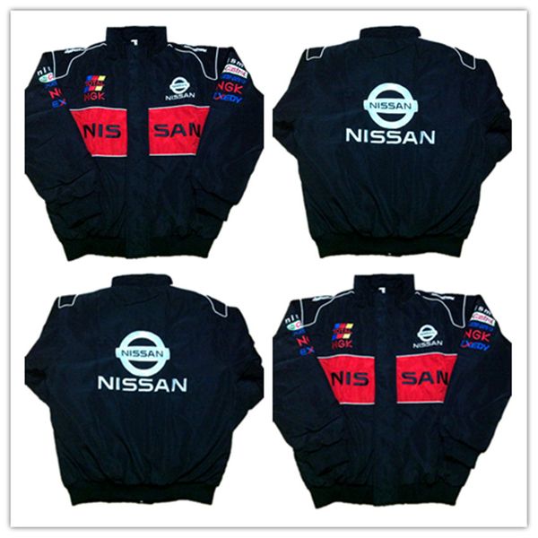 

2018 nissan embroidery cotton nascar moto car team racing jacket suit, Black;red