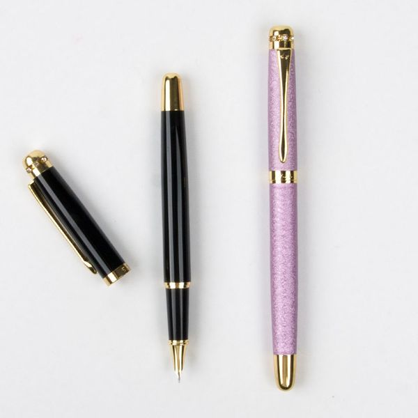 

wingsung 1pcs beautifully 0.38mm fine nib scrub metal fountain pen for writing school office students stationery supplies gifts
