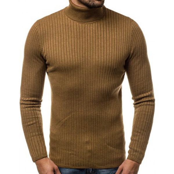 

new men winter warm knitted slim turtle neck pullover sweater, White;black