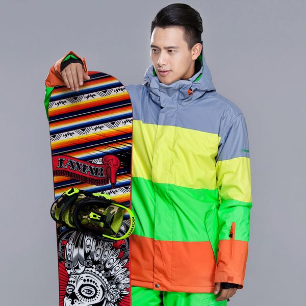 

2018 gsou snow men ski jacket snowboard jacket windproof waterproof outdoor sport wear skiing super warm clothing winter coat