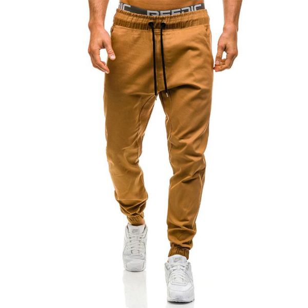 

fatobenery brand men's pants new fashion slim solid color elasticity men casual pants man trousers designer mens joggers m-3xl, Black