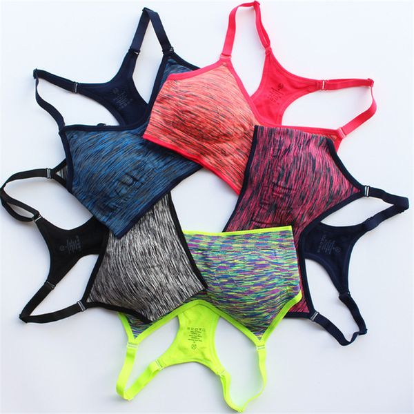 

sports bra women fitness yoga padded push up breathable gym bra sujetador brasieres deportivos soutien gorge sport top, White;red