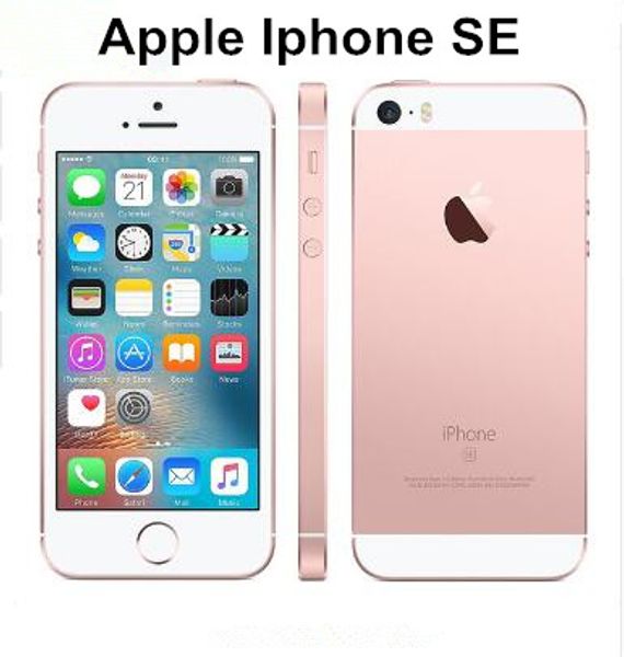 

original unlocked apple iphone se 4.0" inch 16/64 gb rom 2gb ram 12mp a9 chip ios 9.3 fingerprint dual-core 4g lte refurbished