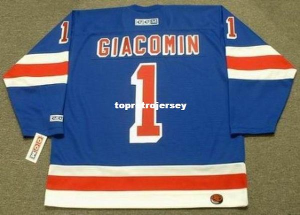 

wholesale mens ed giacomin new york rangers 1972 ccm away retro hockey jersey, Black;red