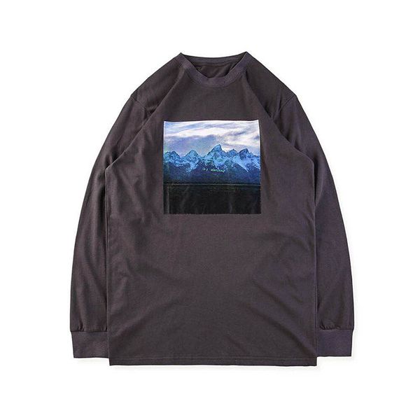 

Kanye 2018 T Shirt Kanye West YE Long Sleeve Tees Hip Hop T Shirts Wyoming Printed O Neck Tee for Spring Autumn