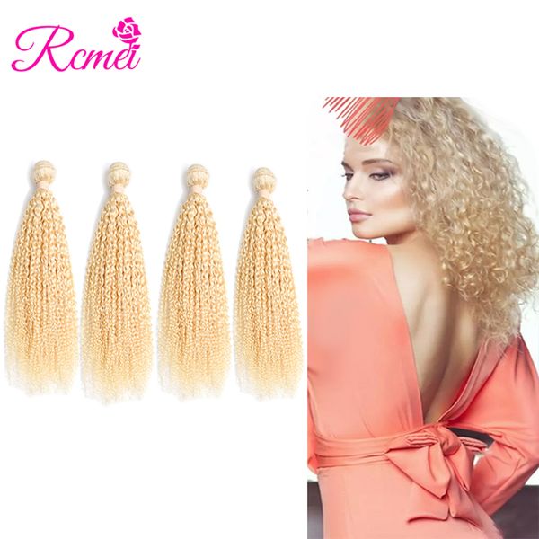 Rcmei 613 Blonde Hair Product Peruvian Human Hair Weave 4 Bundles