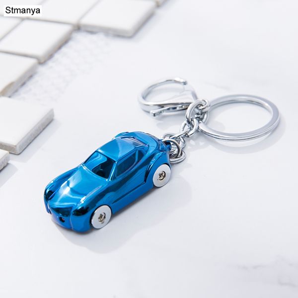 

new men metal keychain women car key chain with led light fashion charm car key ring holder gift jewelry k2000, Silver