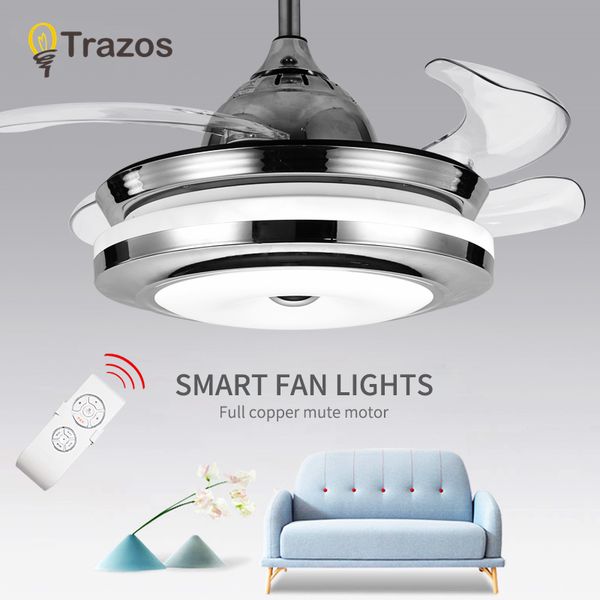 2020 Trazos Modern White Kids Ceiling Fans With Lights Bedroom