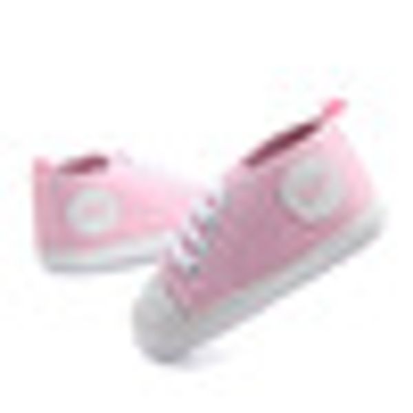 

eg casual baby boys girls soft sole crib lace up canvas non-slip shoes ha, Black