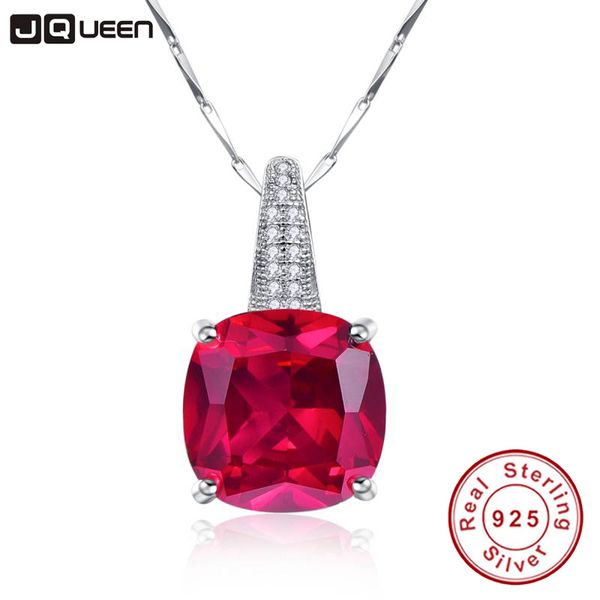 

brand 925 sterling silver jewelry wholesale vintage hope of love rose red ruby natural stone necklaces pendants friend gift