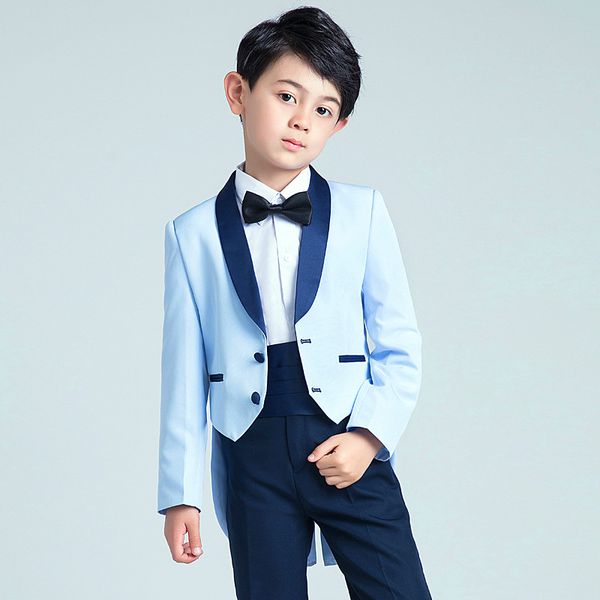 

customized boy handsome suit children' tuxedo suit two-piece suit (jacket + pants) new boy party graduation ceremony formal dress, Black