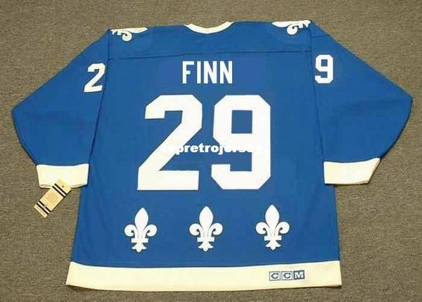 

wholesale mens steven finn quebec nordiques 1990 ccm vintage away retro hockey jersey, Black;red