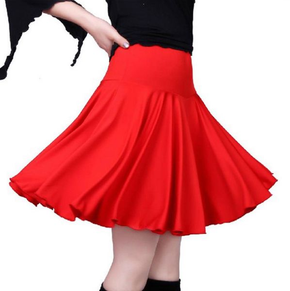 

square dance clothing dance dress square large size skirt latin dress clothing sugar-color skirt, Black;red