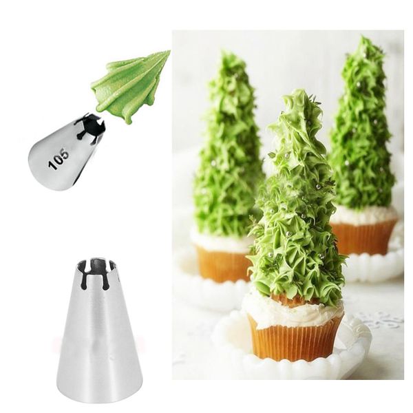 

wholesale- #105 decorating tip stainless steel icing piping nozzles for cakes & cupcakes bakeware kh077