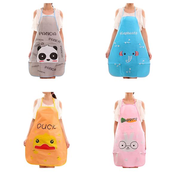 

pvc waterproof apron cartoon animal kitchen restaurant cooking bib aprons