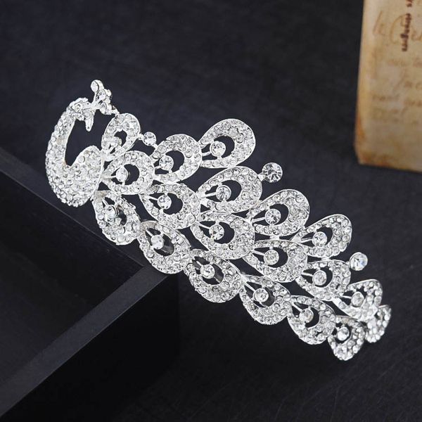Fashion Peacock Bridal Hair Accessory Comb High Quality Rhinestone