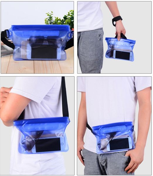 

waterproof sports bag waist bag swimming drifting diving waist fanny pack pouch underwater dry shoulder backpack phone pocket