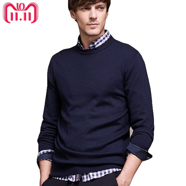 

muls 1111 global shopping festival 2018 men sweater pullovers cotton knitted jumpers male knitwear spring autumn winter brand, White;black