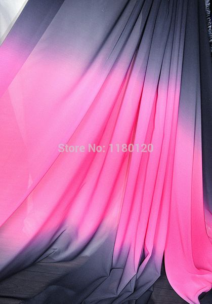 

сценическое шоу высшего сорта шифон ткани вечернее платье оттенок блестящий шифон ткань материал, Black;white