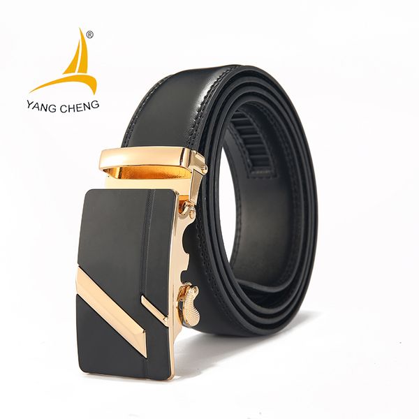 

cnyangcheng]mens belts genuine leather automatic buckle male waistbands cummerbunds belts for men, Black;brown