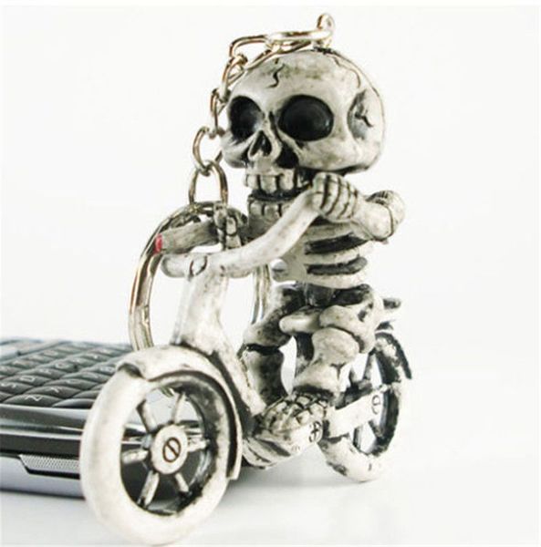 

Popular Creative Bike Skull Purse Bag Rubber KeyChain Keyring Gift Key Chain