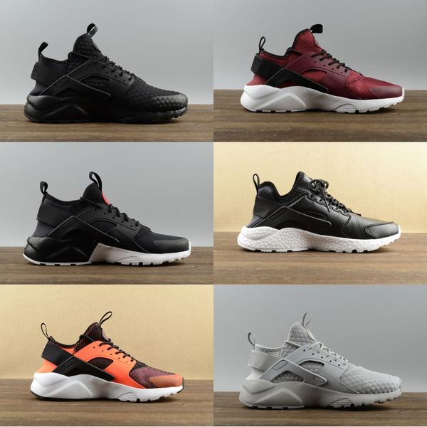 

2018 горячий воздух Huarache 1 IV 4 Ультра Классический Белый Черный красный серый Huaraches Обувь Мужчины Женщины Кроссовки спортивные дизайнерские кроссовки