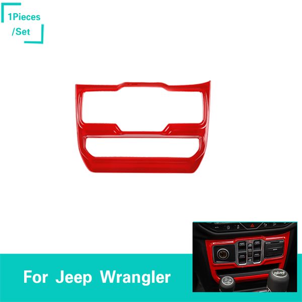 Abs Window Control Panel Red Decoraion Cover For Jeep Wrangler Jl 2018 Factory Outlet High Quatlity Auto Internal Accessories Custom Truck Interior