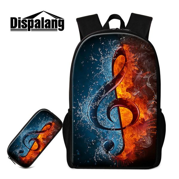 

musical note design children school bags with pencil case primary students backpack cartoon schoolbags bookbags for kids mochilas sac a dos